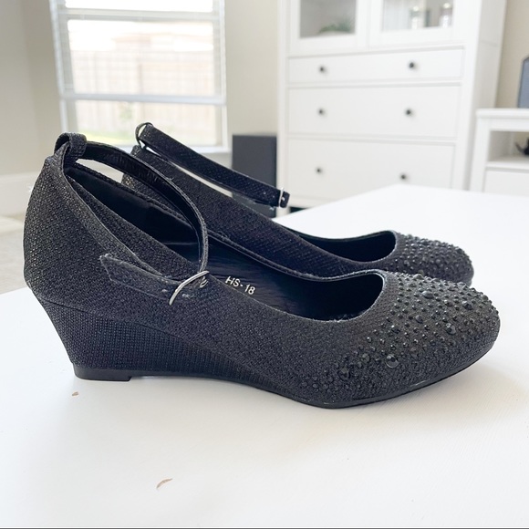 TOP Moda | Shoes | Top Moda Black Wedges Hs8 | Poshmark